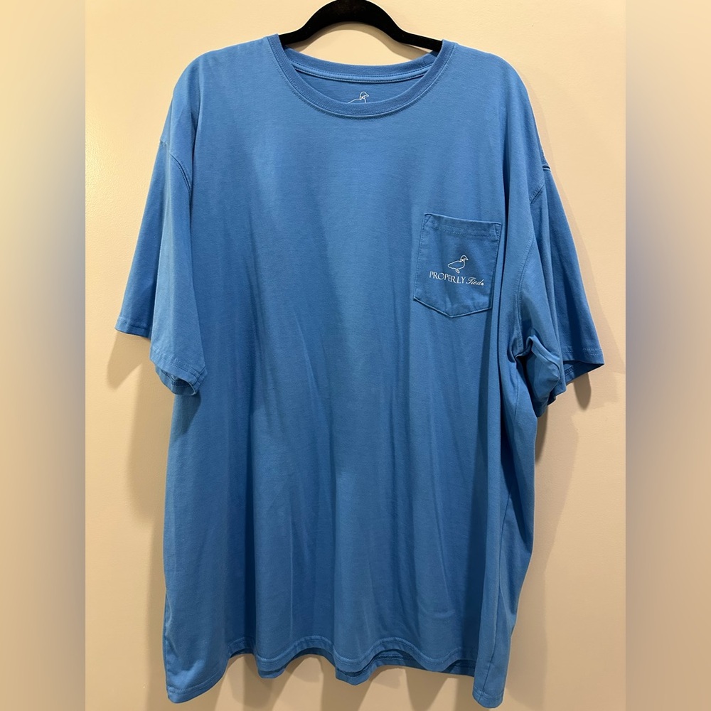 Properly Tied Short Sleeve Pocket Tee Blue Size 3X